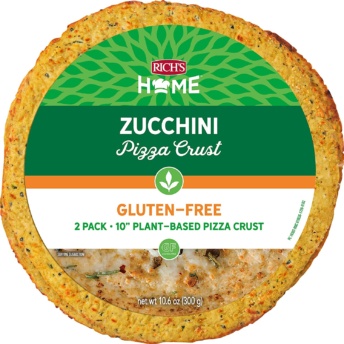Guten-free zucchini pizza crust by Rich's Home
