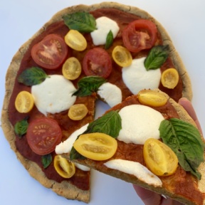 Delicious gluten-free Cauliflower Crust Pizza