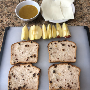 Making Apple Honey Mustard Panini