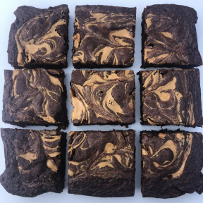 Gluten-free dairy-free Peanut Butter Swirl Brownies