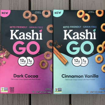 Gluten-free grain-free keto-friendly KashiGO cereal by Kashi
