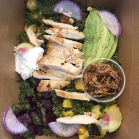 Gluten-free salad from La Finca Bowls in New Mexico