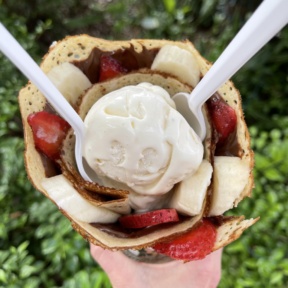 Gluten-free Nutella and Strawberry crepe from Stephanie's Crepes