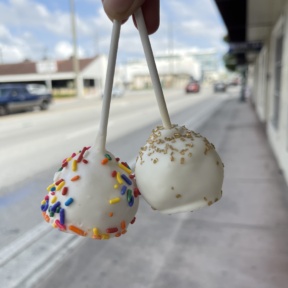 Gluten-free cake pops from Dora's Bakery and Bistro