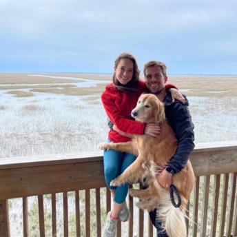 Jackie, Brendan, and Odie in Georgia