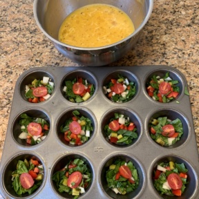 Making gluten-free dairy-free Egg Muffins