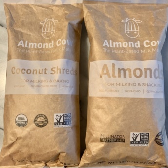 Gluten-free almonds and coconut shreds by Almond Cow