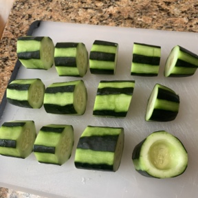 Making gluten-free Crab Cucumber Cups