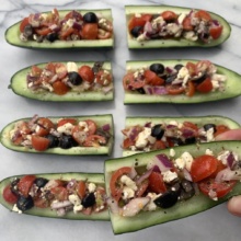 Gluten-free Greek Cucumber Boats