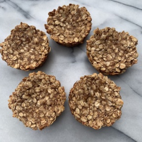 Gluten-free vegan Banana Honey Oat Cups