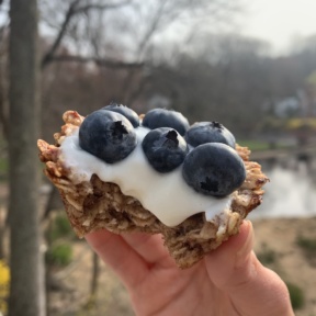 Gluten-free vegan yogurt-filled Banana Honey Oat Cups