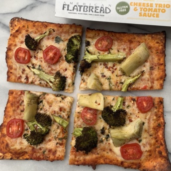 Gluten-free vegetable pizza from American Flatbread