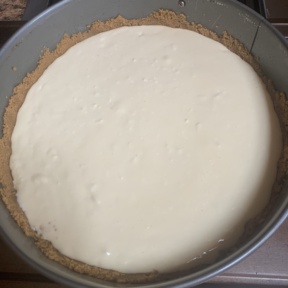 Strawberry Cheesecake ready for the oven