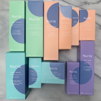 Skincare products by Nuria