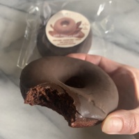 Gluten-free vegan chocolate donut by Planet Bake