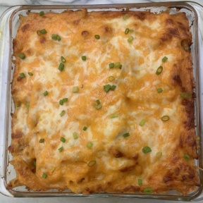 Gluten-free Buffalo Chicken Pasta Bake