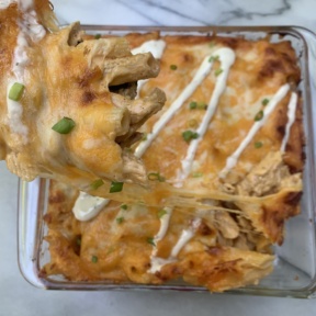 Cheesy Buffalo Chicken Pasta Bake