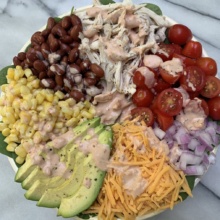 Chicken Taco Salad with Southwest Ranch Dressing