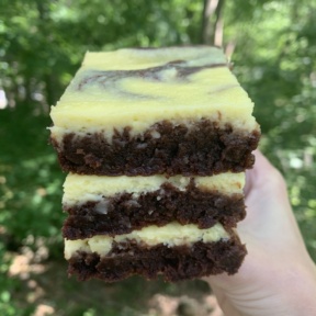 Fudgy gluten-free Cheesecake Marbled Brownies