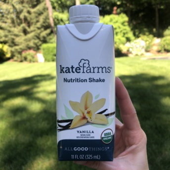 Gluten-free vegan vanilla nutrition shake by Kate Farms