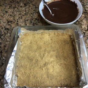 Making S'mores Layer Bars