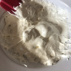 Making marshmallow fluff with honey