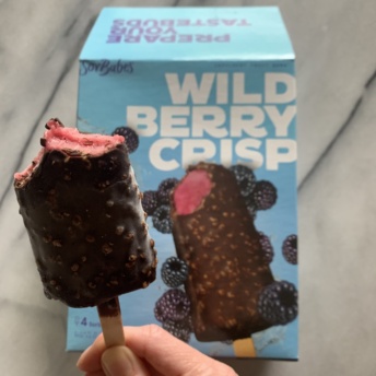 Gluten-free vegan wild berry crisp sorbet bars by SorBabes