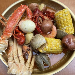 Gluten-free seafood boil from SONO Boil