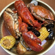 Gluten-free seafood boil from SONO Boil in South Norwalk