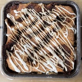 Gluten-free cinnamon roll cake by Twist Bakery Cafe
