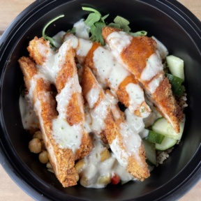 Gluten-free chicken bowl from Twist Bakery Cafe