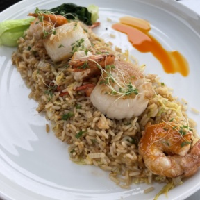Gluten-free lobster fried rice from The Boathouse