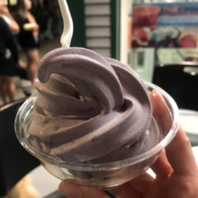 Gluten-free blueberry soft serve from CJ's Big Dipper