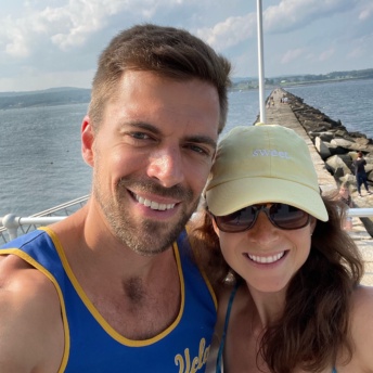 Jackie and Brendan at Rockland Breakwater Lighthouse