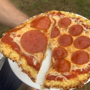 Gluten-free Pepperoni Cauliflower Pizza