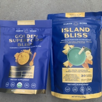 Gluten-free superfood elixir blends by Earth Echo Foods