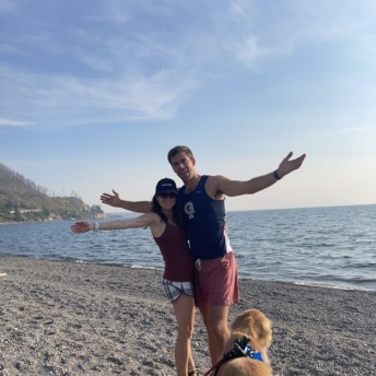 Jackie and Brendan at Yellowstone Lake