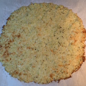 Cauliflower Pizza Crust before the oven