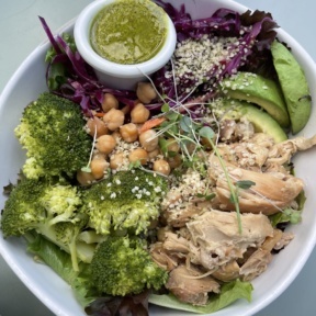 Gluten-free spring chicken bowl from BRIM