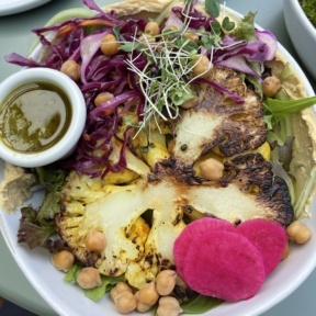 Gluten-free golden cauliflower bowl from BRIM