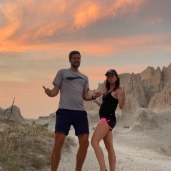 Jackie and Brendan n the Badlands