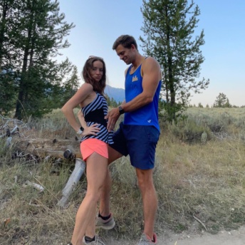 Jackie and Brendan hiking in the Grand Tetons
