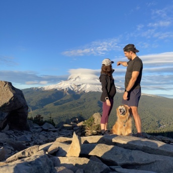 Jackie and Brendan at Mount Hood in Oregon