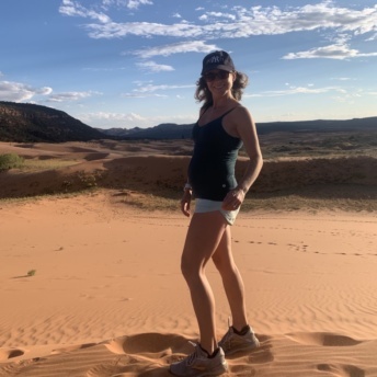 Jackie at Pink Coral Sand Dunes State Park