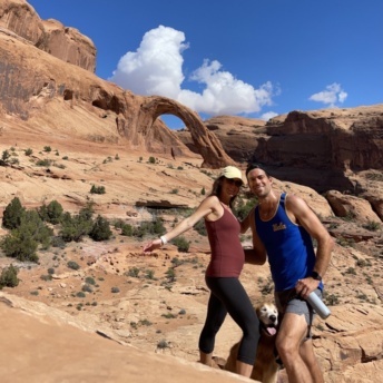 Jackie Brendan & Odie at Corona Arch