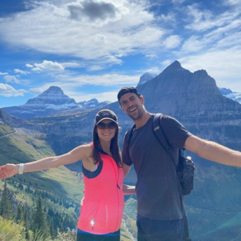 Jackie and Brendan in Glacier National Park Montana