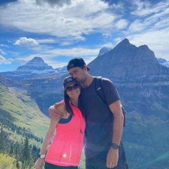 Jackie and Brendan in Glacier National Park