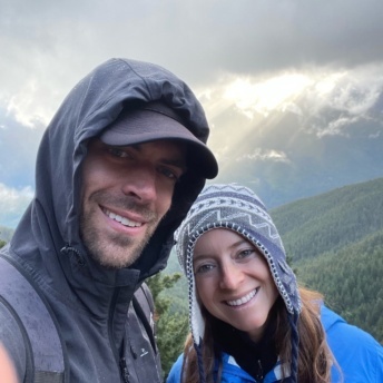 Jackie and Brendan in Olympic National Park