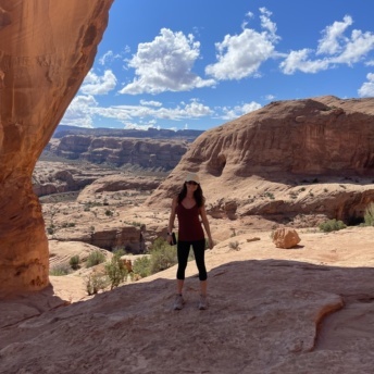 Jackie at Corona Arch