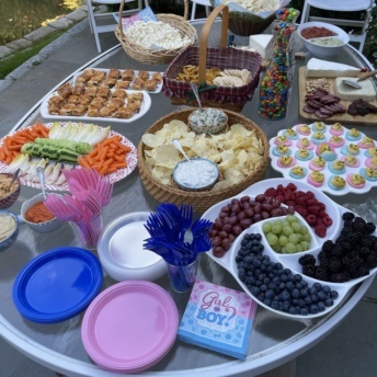 Food at Gluten-Free Gender Reveal Party